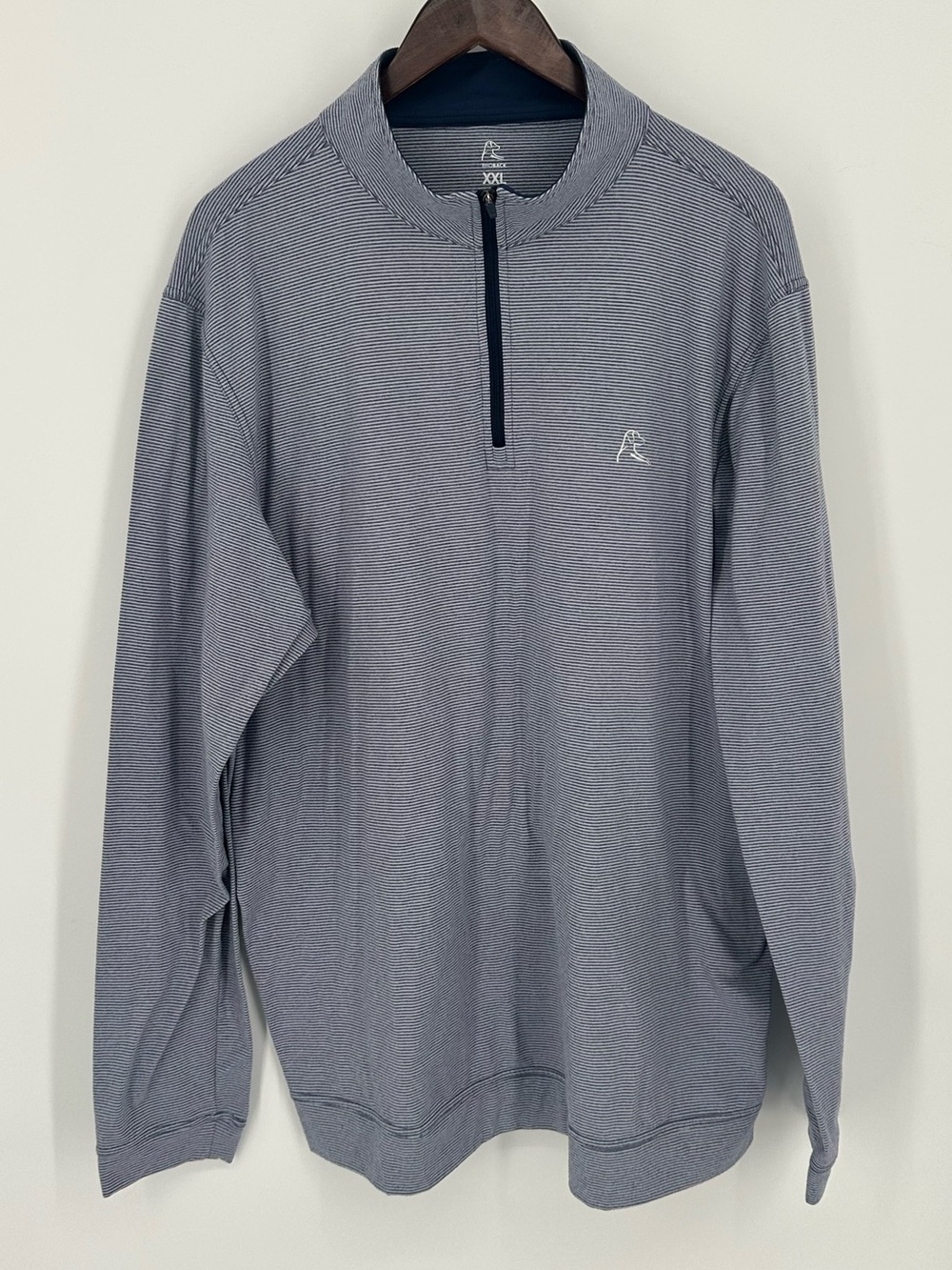 Rhoback Men’s Riva Heather Stripe Performance Quarter Zip XXL Golf Pullover
